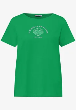 T-Shirt mit Rundhals und Muschelprint