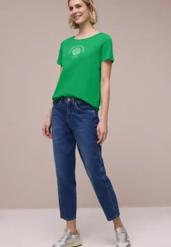 T-Shirt mit Rundhals und Muschelprint