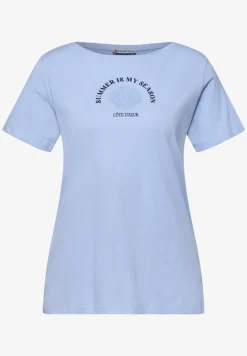 T-Shirt mit Rundhals und Muschelprint