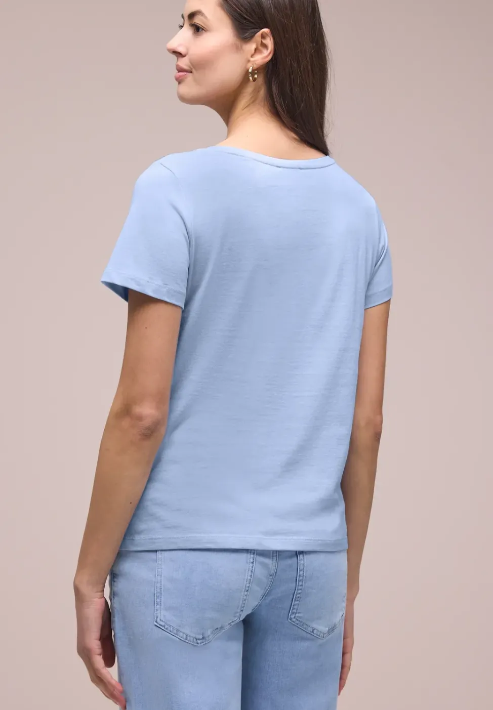 T-Shirt mit Rundhals und Muschelprint
