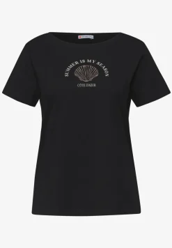 T-Shirt mit Rundhals und Muschelprint