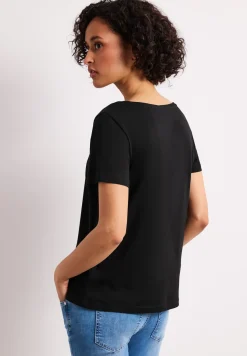 T-Shirt mit Rundhals und Muschelprint