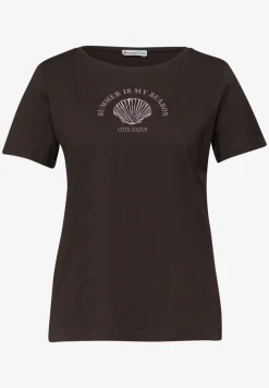T-Shirt mit Rundhals und Muschelprint