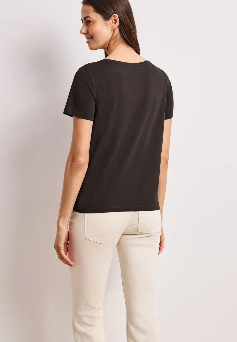 T-Shirt mit Rundhals und Muschelprint