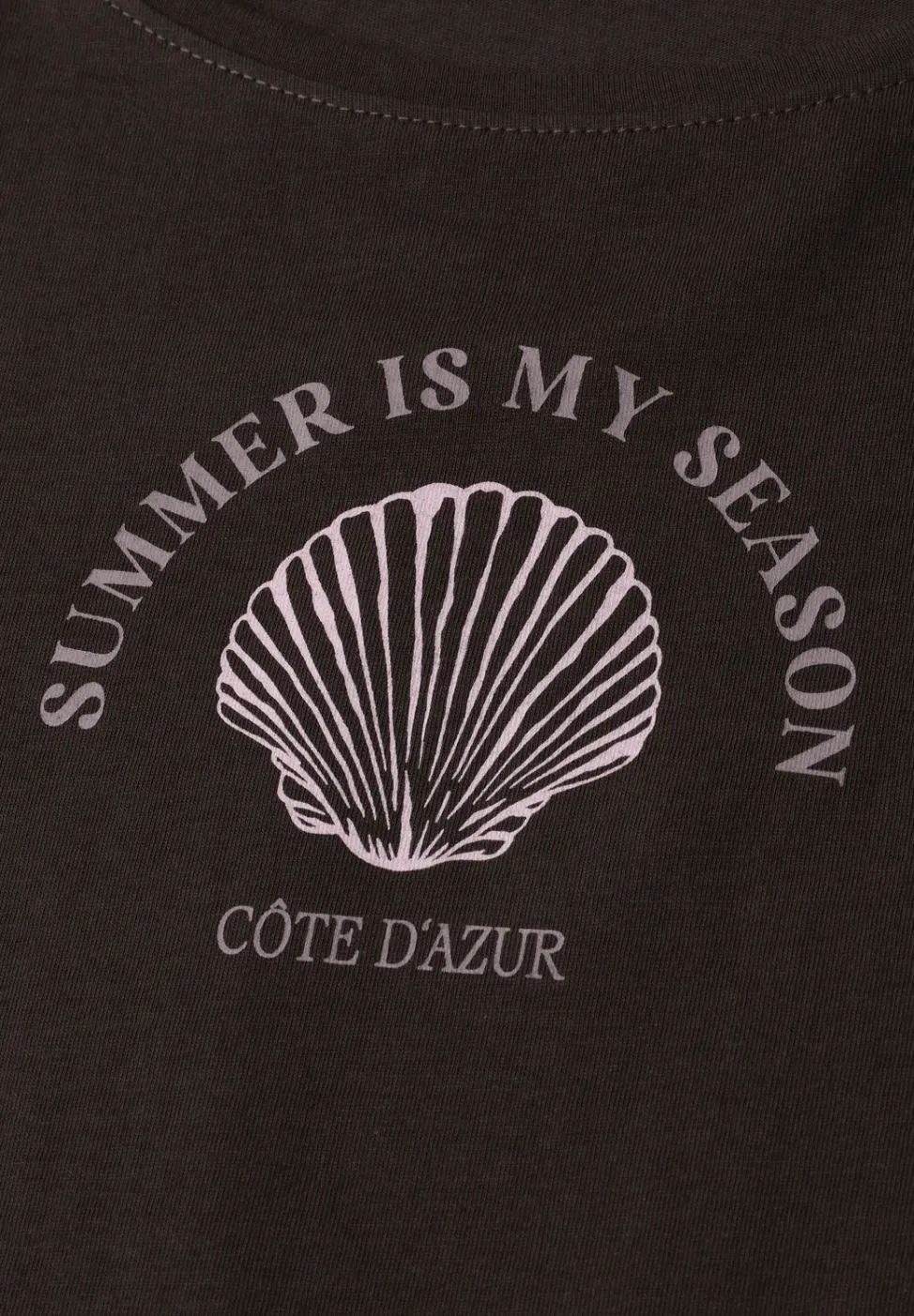 T-Shirt mit Rundhals und Muschelprint