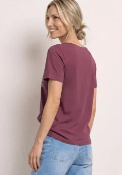 T-Shirt mit Rundhals und Muschelprint