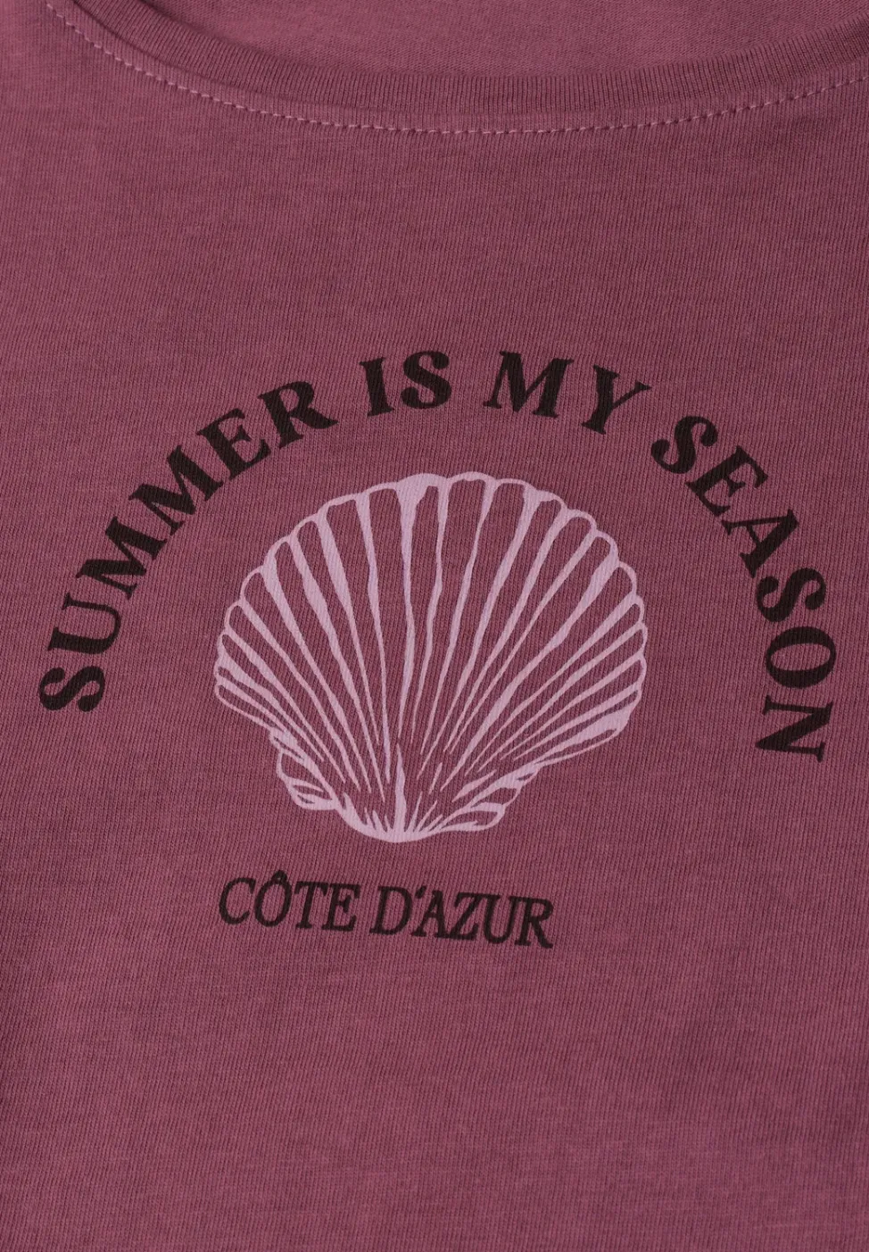 T-Shirt mit Rundhals und Muschelprint