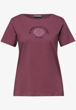 T-Shirt mit Rundhals und Muschelprint