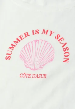 T-Shirt mit Rundhals und Muschelprint