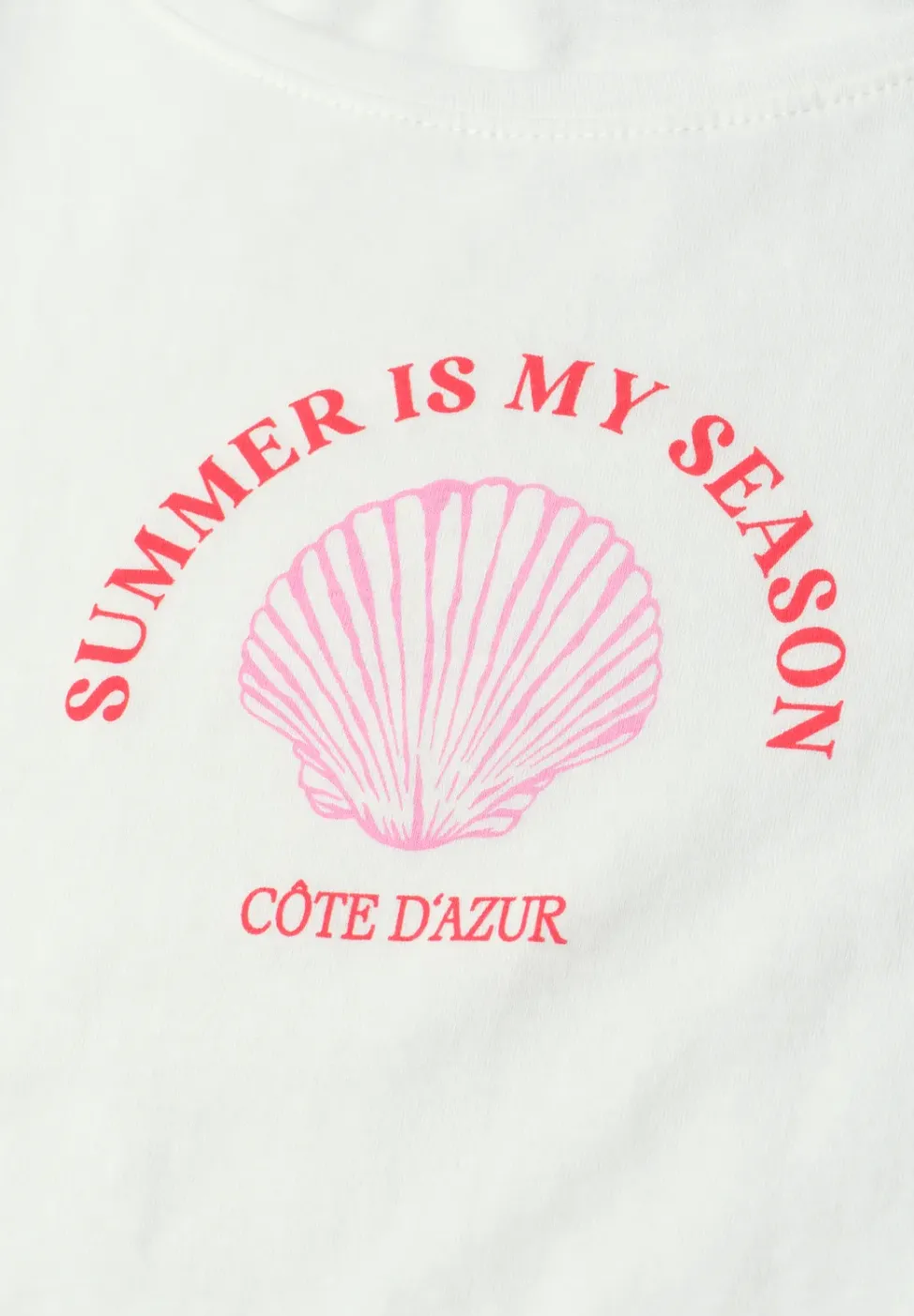 T-Shirt mit Rundhals und Muschelprint