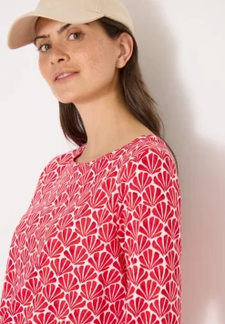 T-Shirt mit Rundhals und Muschelprint