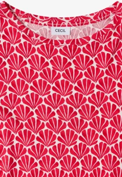 T-Shirt mit Rundhals und Muschelprint
