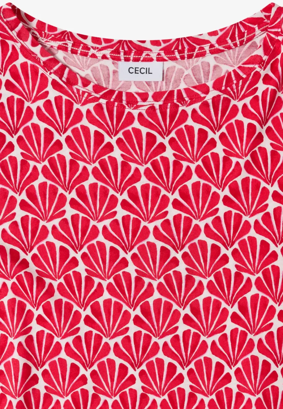 T-Shirt mit Rundhals und Muschelprint