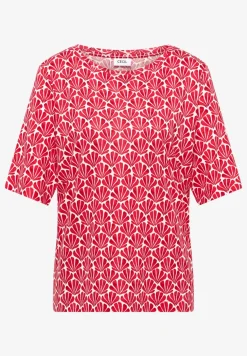 T-Shirt mit Rundhals und Muschelprint