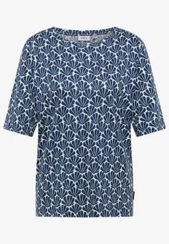 T-Shirt mit Rundhals und Muschelprint