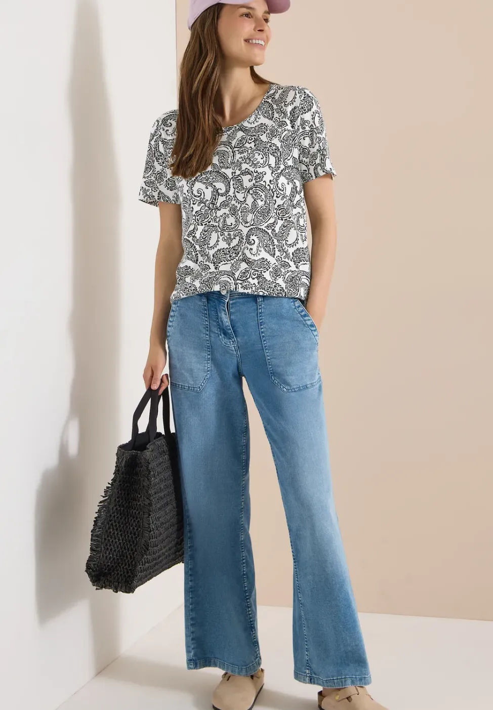 T-Shirt mit Rundhals und Muster
