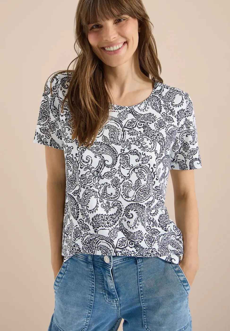 T-Shirt mit Rundhals und Muster