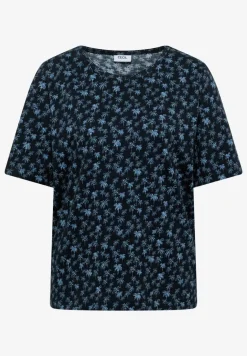 T-Shirt mit Rundhals und Palmenprint
