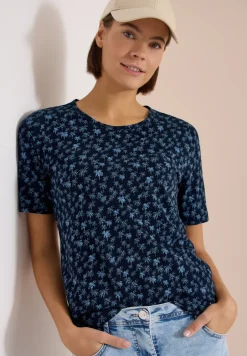 T-Shirt mit Rundhals und Palmenprint
