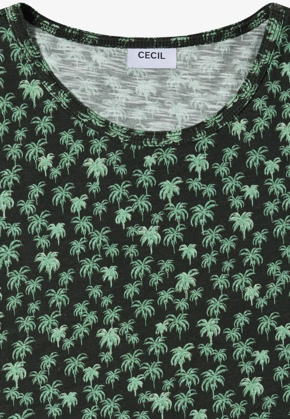 T-Shirt mit Rundhals und Palmenprint