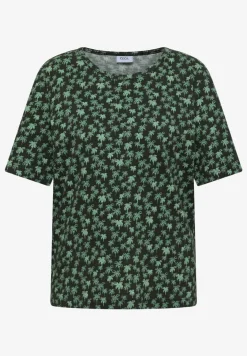 T-Shirt mit Rundhals und Palmenprint