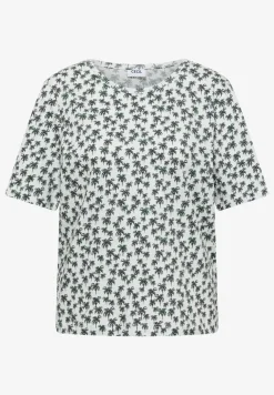 T-Shirt mit Rundhals und Palmenprint