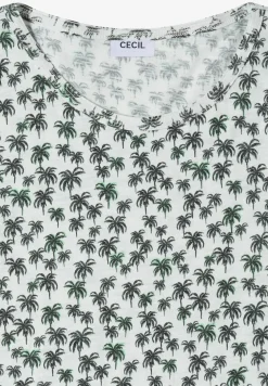 T-Shirt mit Rundhals und Palmenprint