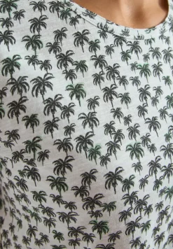 T-Shirt mit Rundhals und Palmenprint