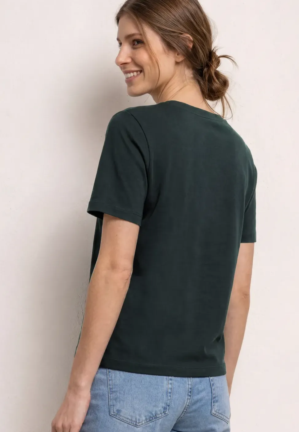 T-Shirt mit Rundhals und Printdetail