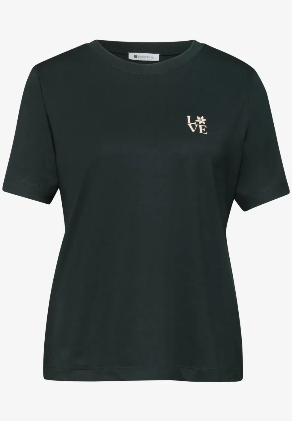 T-Shirt mit Rundhals und Printdetail