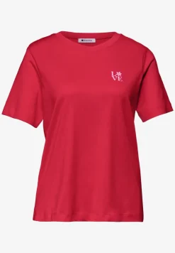 T-Shirt mit Rundhals und Printdetail