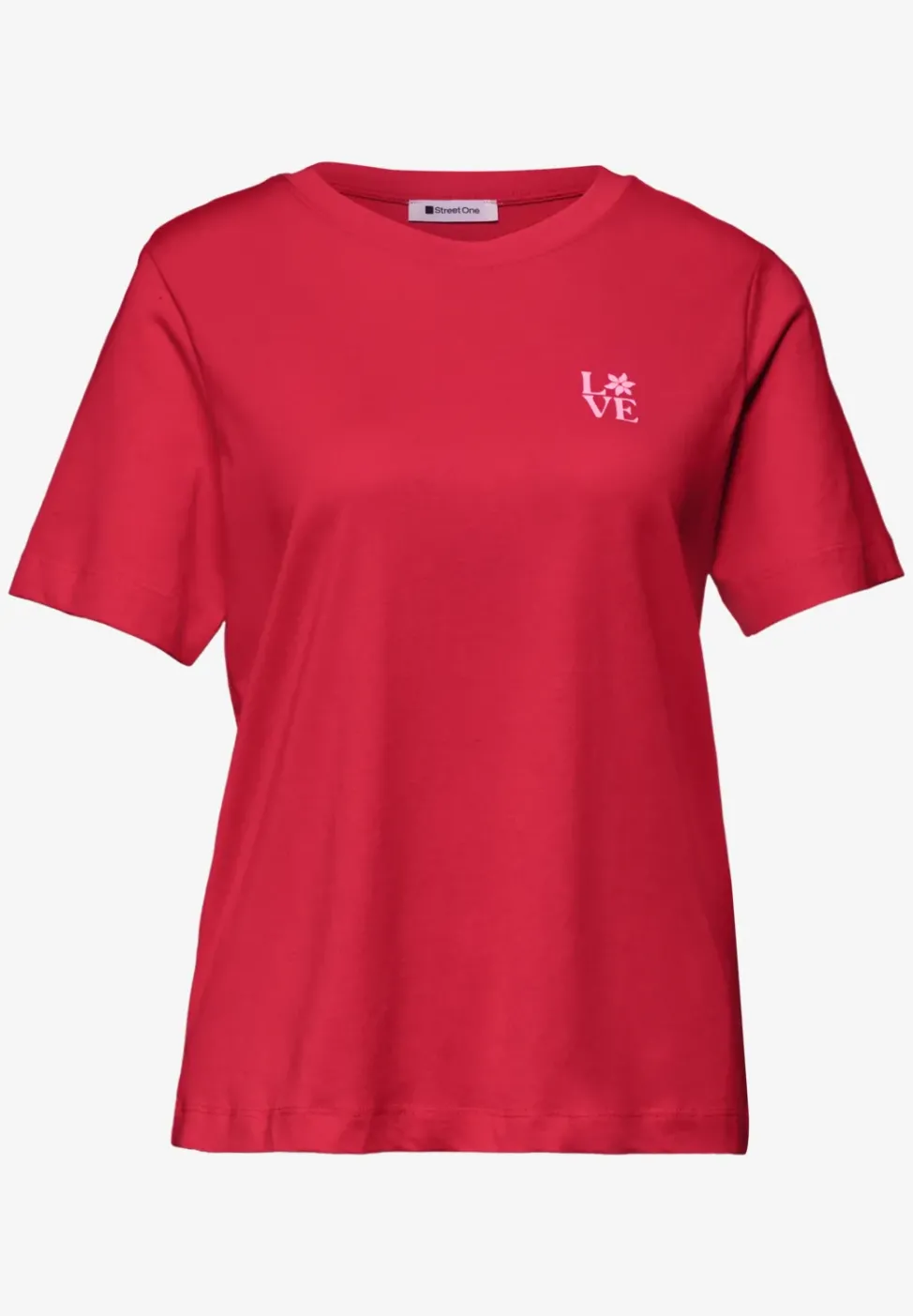 T-Shirt mit Rundhals und Printdetail