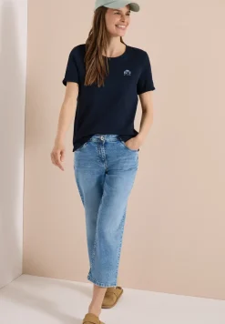 T-Shirt mit Rundhals und Print-Detail