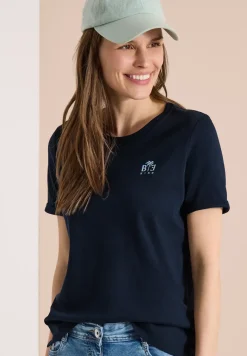 T-Shirt mit Rundhals und Print-Detail