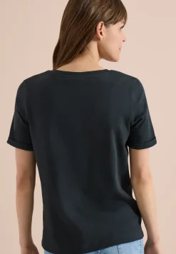 T-Shirt mit Rundhals und Print-Detail