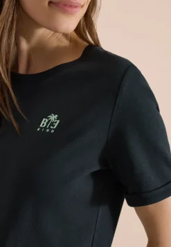 T-Shirt mit Rundhals und Print-Detail