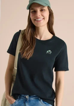 T-Shirt mit Rundhals und Print-Detail
