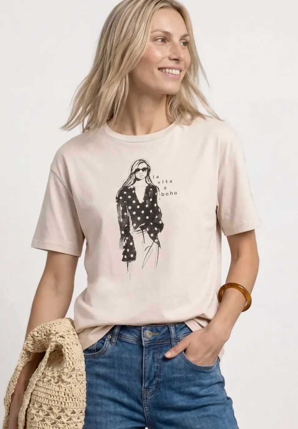 T-Shirt mit Rundhals und Print