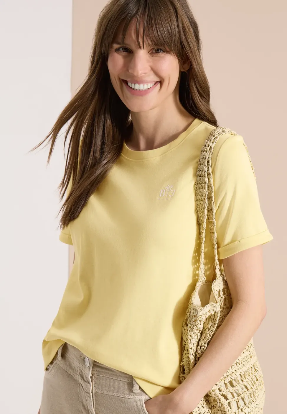 T-Shirt mit Rundhals und Print-Detail