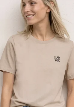 T-Shirt mit Rundhals und Printdetail