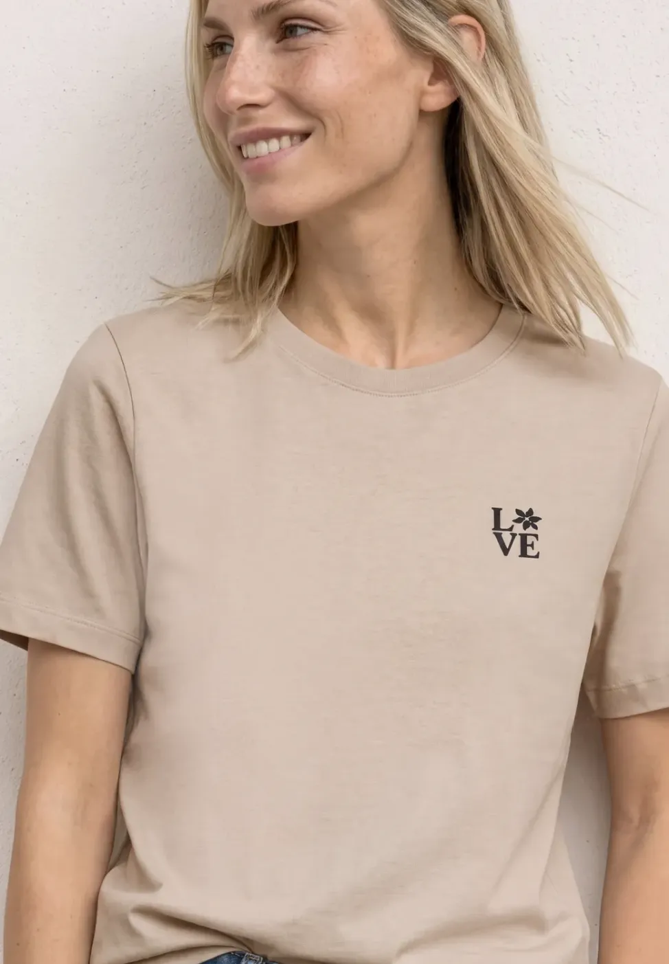 T-Shirt mit Rundhals und Printdetail