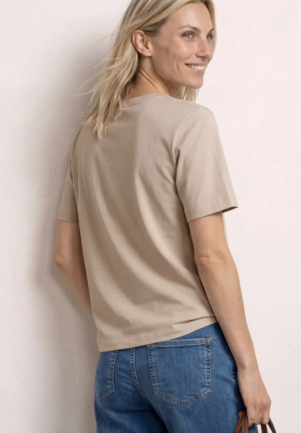 T-Shirt mit Rundhals und Printdetail