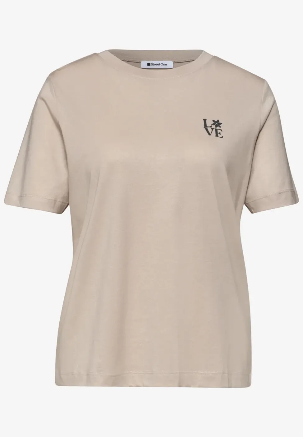 T-Shirt mit Rundhals und Printdetail