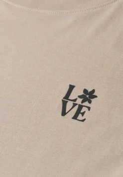 T-Shirt mit Rundhals und Printdetail