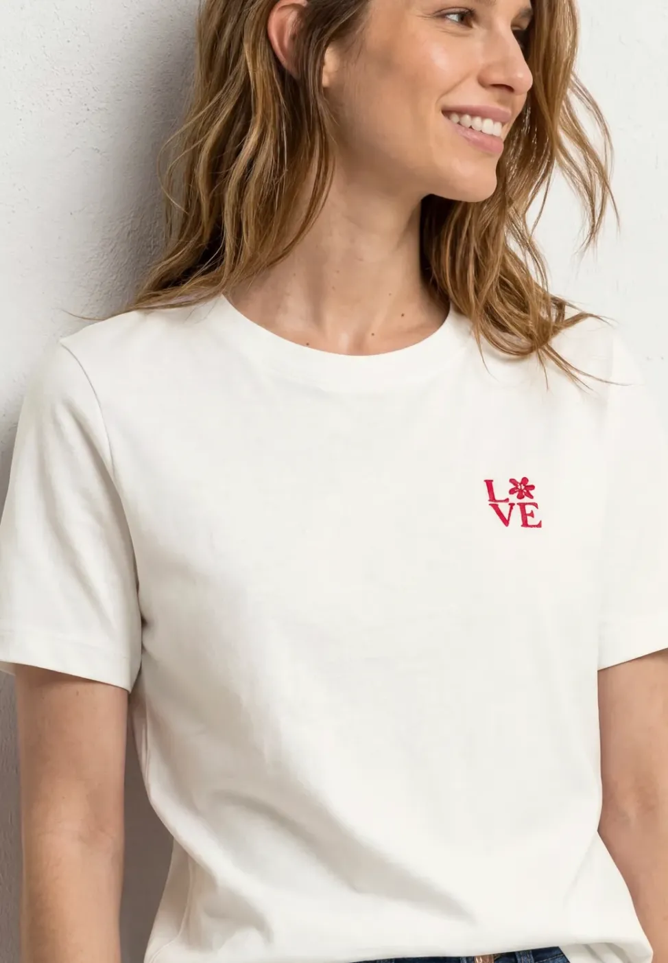 T-Shirt mit Rundhals und Printdetail