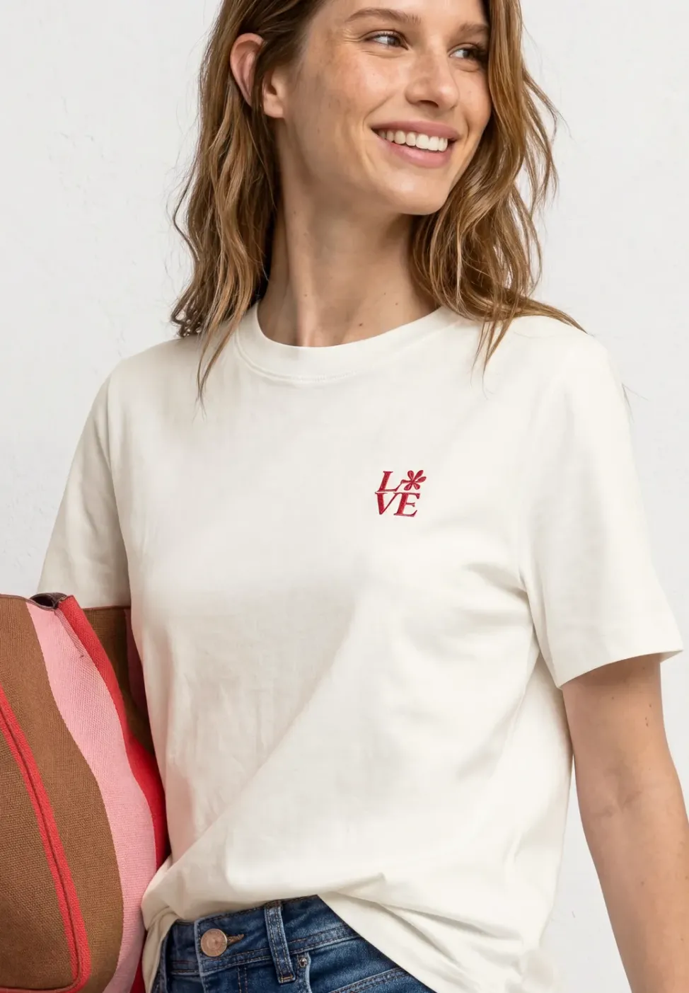T-Shirt mit Rundhals und Printdetail