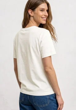 T-Shirt mit Rundhals und Printdetail