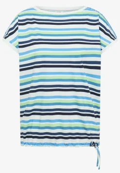 T-Shirt mit Rundhals und Raffung