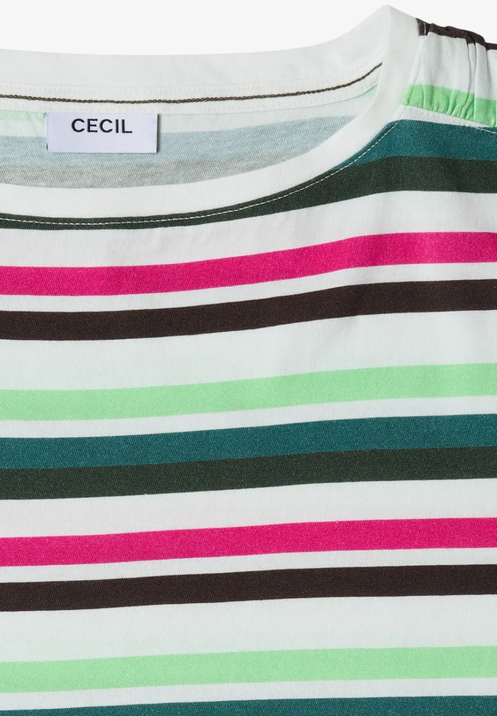 T-Shirt mit Rundhals und Raffung