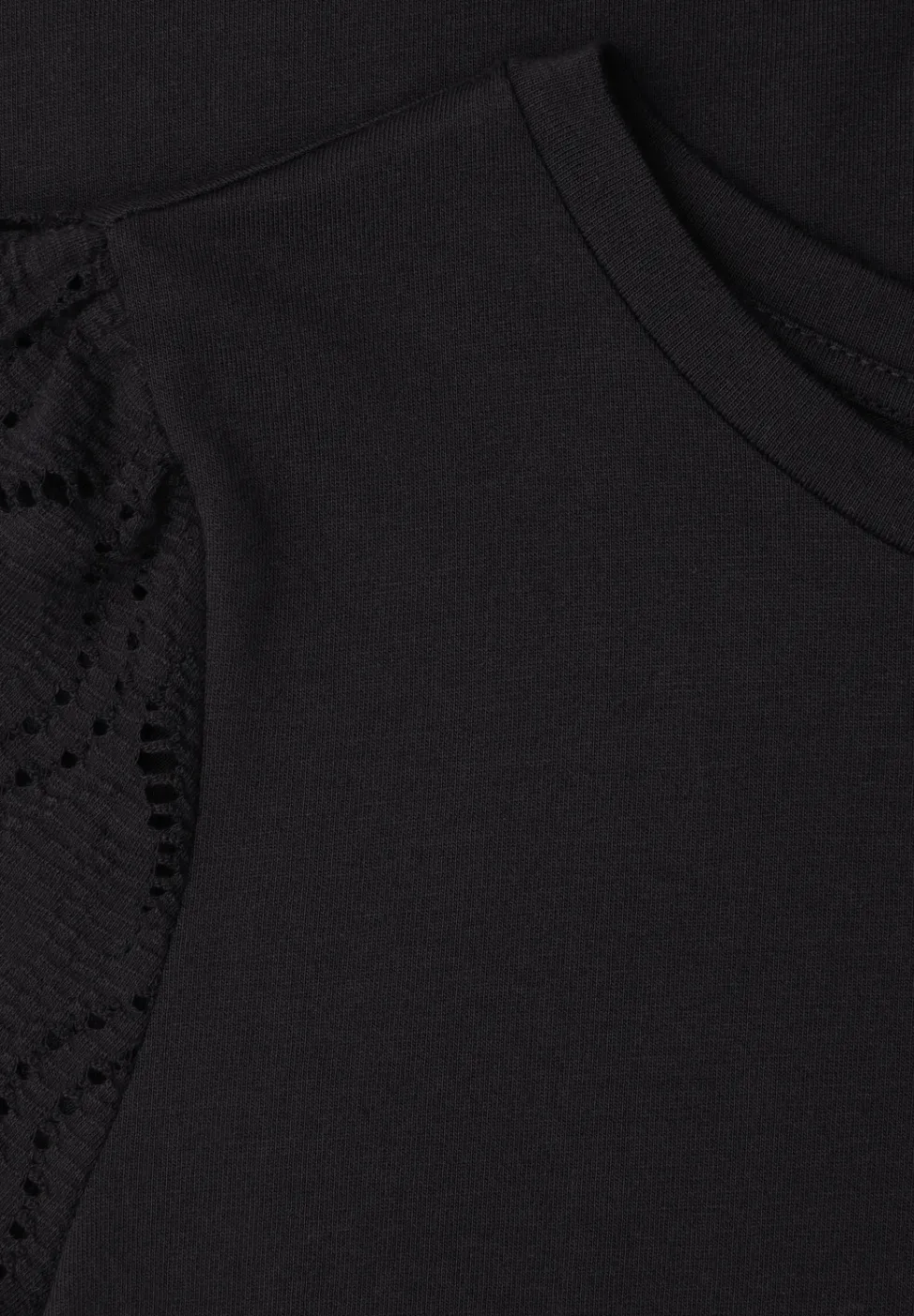 T-Shirt mit Rundhals und Spitzenärmeln